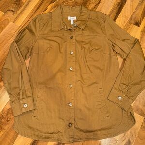 D & co. Women’s utility light jacket dark khaki‎ size small button down